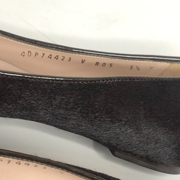 Salvatore Ferragamo Brown Calf Hair Bow Front Flat - Picture 8 of 10